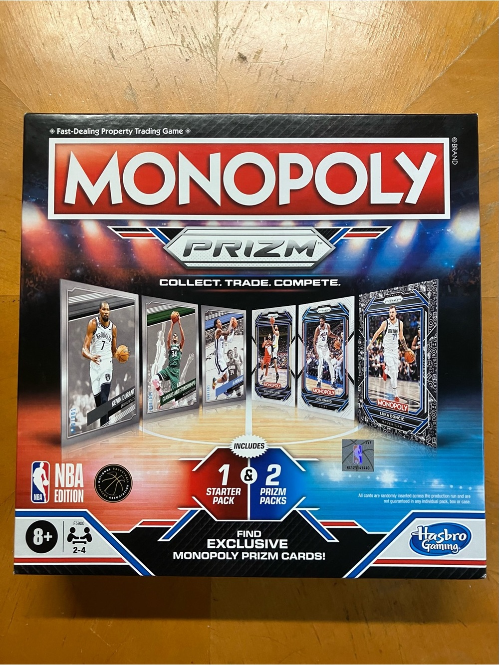 Hasbro Monopoly Prizm NBA Edition Board Game Open Box